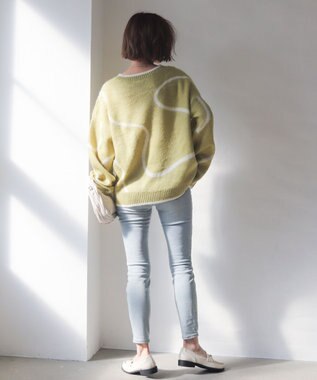 WEGO 【25年秋冬新作】ニュアンスライン配色プルオーバー グリーンその他