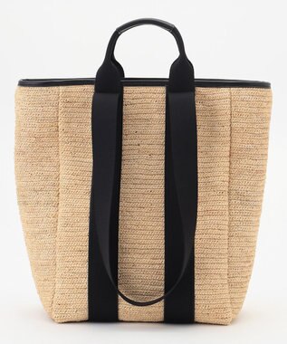 自由区 【2WAY】ハンドルラフィア トートバッグ ナチュラル