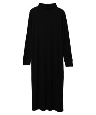 Green Parks リブカットＩラインワンピース Black