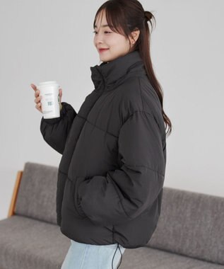 WEGO 【2WAYフード取り外し可能/あったかい】２WAYパディングブルゾン ブラック