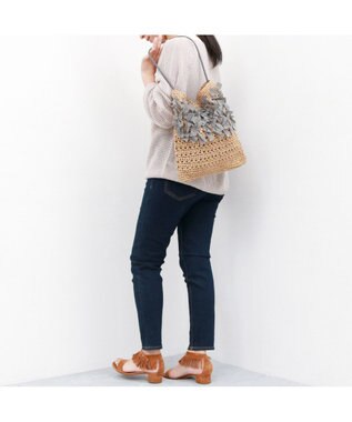 UNBILLION カシュカシュ cachecache / ペーパー手編みリボントート GY