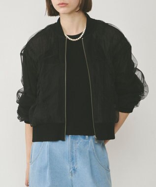 GRACE CONTINENTAL チュールギャザーブルゾン