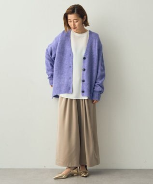 YECCA VECCA サテンタックワイドパンツ Beige