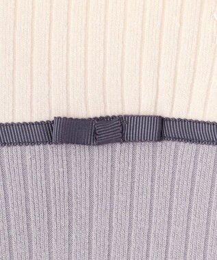 組曲 KIDS 【90-100㎝】バイカラーニットソー ワンピース ライトグレー系