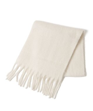 WEGO 【ユニセックス着用ITEM】ワイドフリンジストール オフホワイト