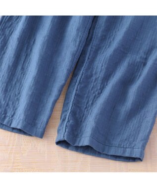 UCHINO マシュマロガーゼメンズロングパンツ ブルー