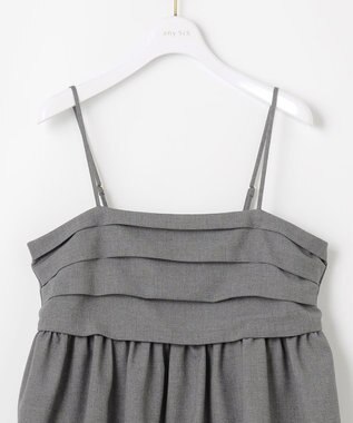 ANY SIS 【BAILA12月号掲載・貴島明日香さんコラボ】ドッキングビスチェワンピース×インナーセット グレー×ブラック