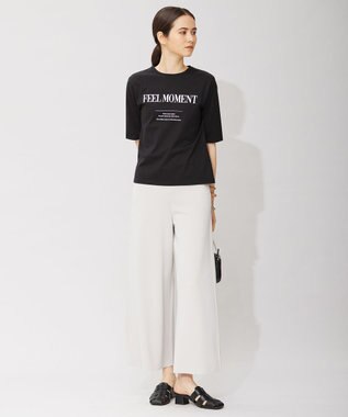 ICB L 【洗える】 ロゴTEE カットソー ブラック系