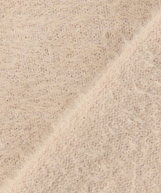 ANY L ショートシャギープルオーバーニット ベージュ