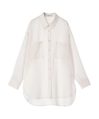 earth music&ecology ウ゛ィンテージボタンフロントポケットシャツ White