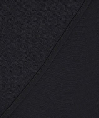 ICB L 【新色追加】BackSatinAmunzen 5分袖配色ボウタイブラウス ネイビー×ダークセージ