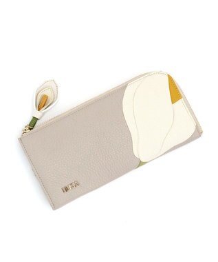 IBIZA プレーサ　Ｌ字ファスナー長財布 ライトグレー