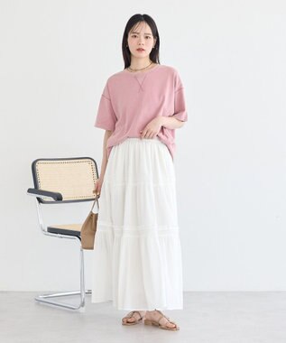 earth music&ecology ティアードギャザースカート Off White