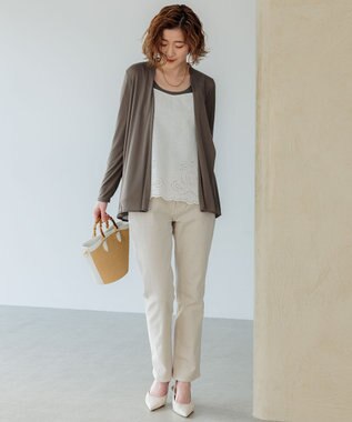 23区 L 【CLASSY.6月号掲載】23区DENIM ボーイフィット パンツ アイボリー系