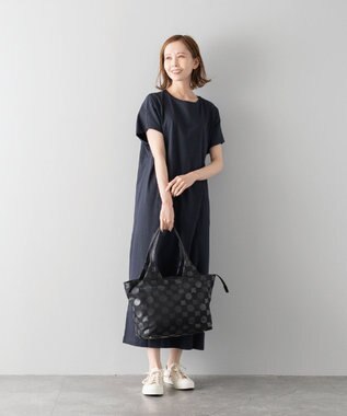 MIYABIYA La quoh with kirakaracho 南蛮七宝ベーシックプリント ミディアムトート 玄(ブラック)