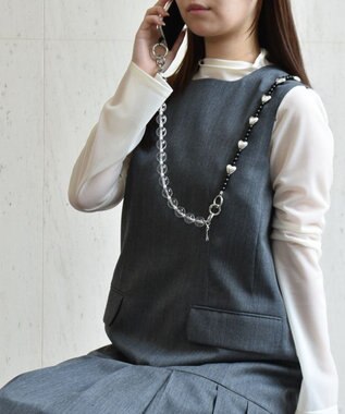 LANVIN en Bleu ジュエル スマホストラップ ブラック