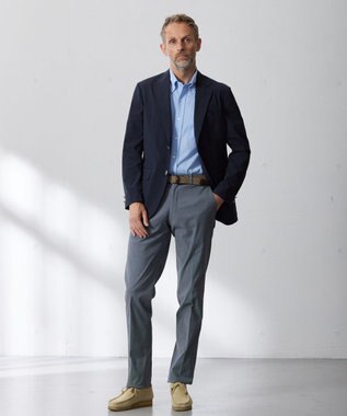 J.PRESS MEN ハイパワーストレッチ シャンブレードビー パンツ ライトグレー系