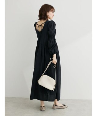 Green Parks ・Ｐｅｔｉｔ　Ｆｌｅｕｒウ゛ィラーゴスリーブワンピース Black