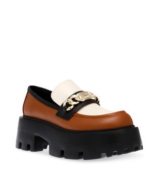 STEVE MADDEN MOTORIDE 厚底チェーンローファー ブラウン