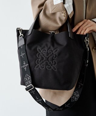 russet 《WEB限定》コーデュラナイロン2WAYミニトートバッグ(CE-1673-WEB) Black