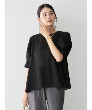 AMERICAN HOLIC 袖コンシャスブラウス Black