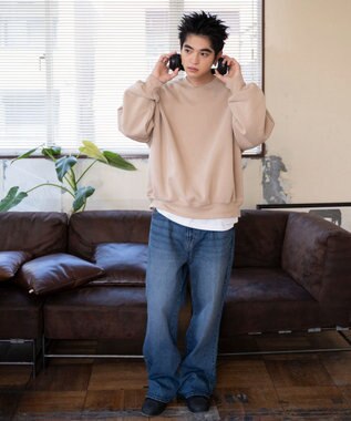 WEGO 【ユニセックス着用/MLXLサイズ展開/新色追加/裏起毛】スウェットプルオーバー ベージュその他