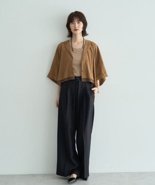 YECCA VECCA 【接触冷感】クロップドデザインジャケット② Camel