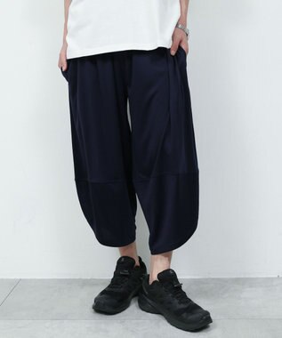 WEGO 【機能性パンツ/ウエストゴム】サルエルパンツ ネイビー