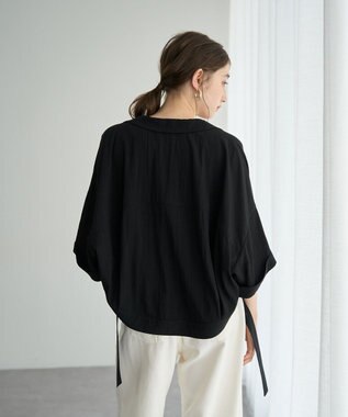 YECCA VECCA 【接触冷感】クロップドデザインジャケット② Black