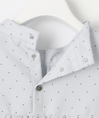 J.PRESS LADIES 【洗える・吸水速乾】 ライトアムンゼンドットPT リボン ブラウス サックスブルー系5