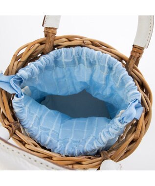 UNBILLION ペルケ perche / 透かし網姫路レザー2WAYかごバッグ アイボリー