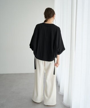 YECCA VECCA 【接触冷感】クロップドデザインジャケット② Black