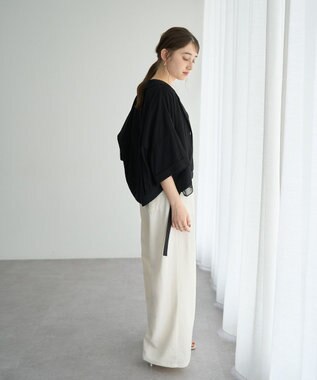 YECCA VECCA 【接触冷感】クロップドデザインジャケット② Black