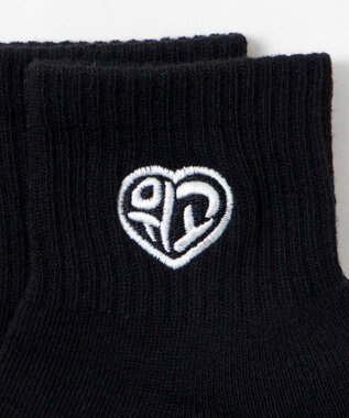 WEGO デザインロゴ刺繍アンクル底パイルソックス 柄6