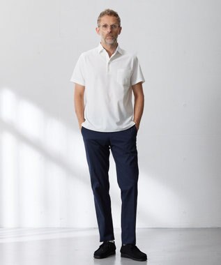 J.PRESS MEN ハイパワーストレッチ シャンブレードビー パンツ ネイビー系