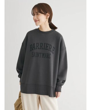 Green Parks 裏起毛ロゴプルオーバー Charcoal Gray