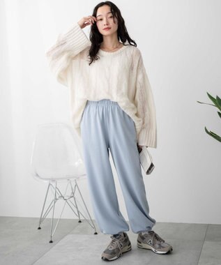 WEGO スウェットジョガーパンツ サックス