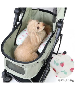 PET PARADISE ペットパラダイス クール ピロー 《いちご＆お花柄》 苺＆お花
