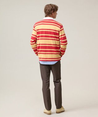 J.PRESS MEN ソフトタッチコットンマルチボーダー ラガーポロシャツ レッド系7