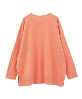 Green Parks アンチピリングライン入りニットプルオーバー Orange