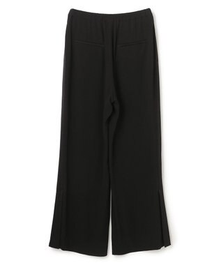 uncrave バックサテンジョーゼット フレアパンツ ブラック