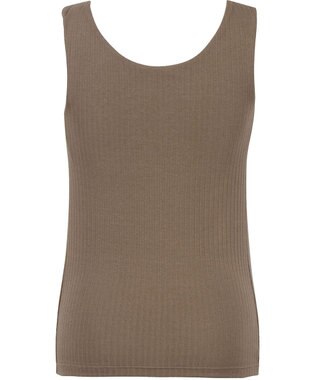 Wing カップ付きノースリーブ　【シンクロブラトップ　リブタイプ】　ラクしてきれいなシルエット　ウイング／ワコール　ET1171 シナモンブラウン