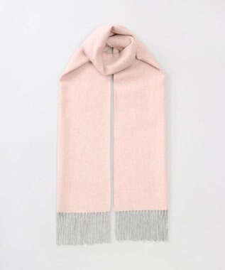 AURORA 【 LANVIN COLLECTION（ランバン コレクション） 】カシミヤ100%無地シングルリバーシブルマフラー(WASH) グレイッシュピンク
