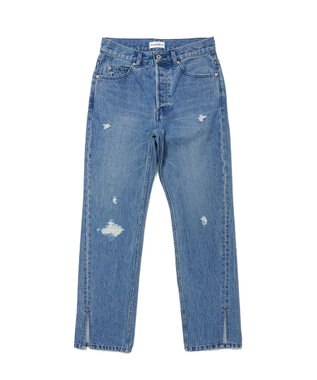 woadblue 【157】Slit Straight デニムパンツ VINTAGE BLUE