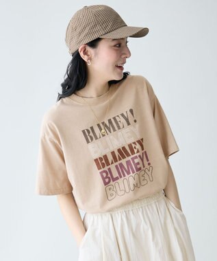 ANY ピグメントアソートロゴＴシャツ ベージュ