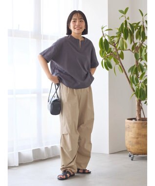 AMERICAN HOLIC カフタン５分袖カットプルオーバー Charcoal Gray