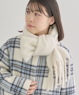 Green Parks ボリュームカラーマフラー Ivory