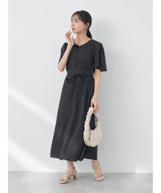 earth music&ecology ちょっとレトロなワンピース Black