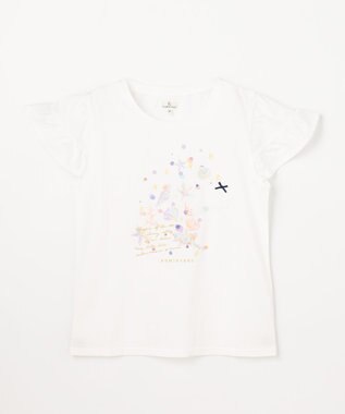 組曲 KIDS 【150-160㎝】 シーグロウフリルTシャツ オフホワイト