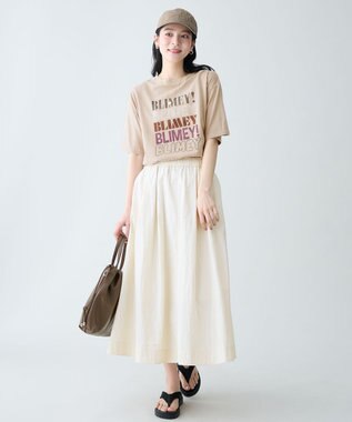 ANY ピグメントアソートロゴＴシャツ ベージュ